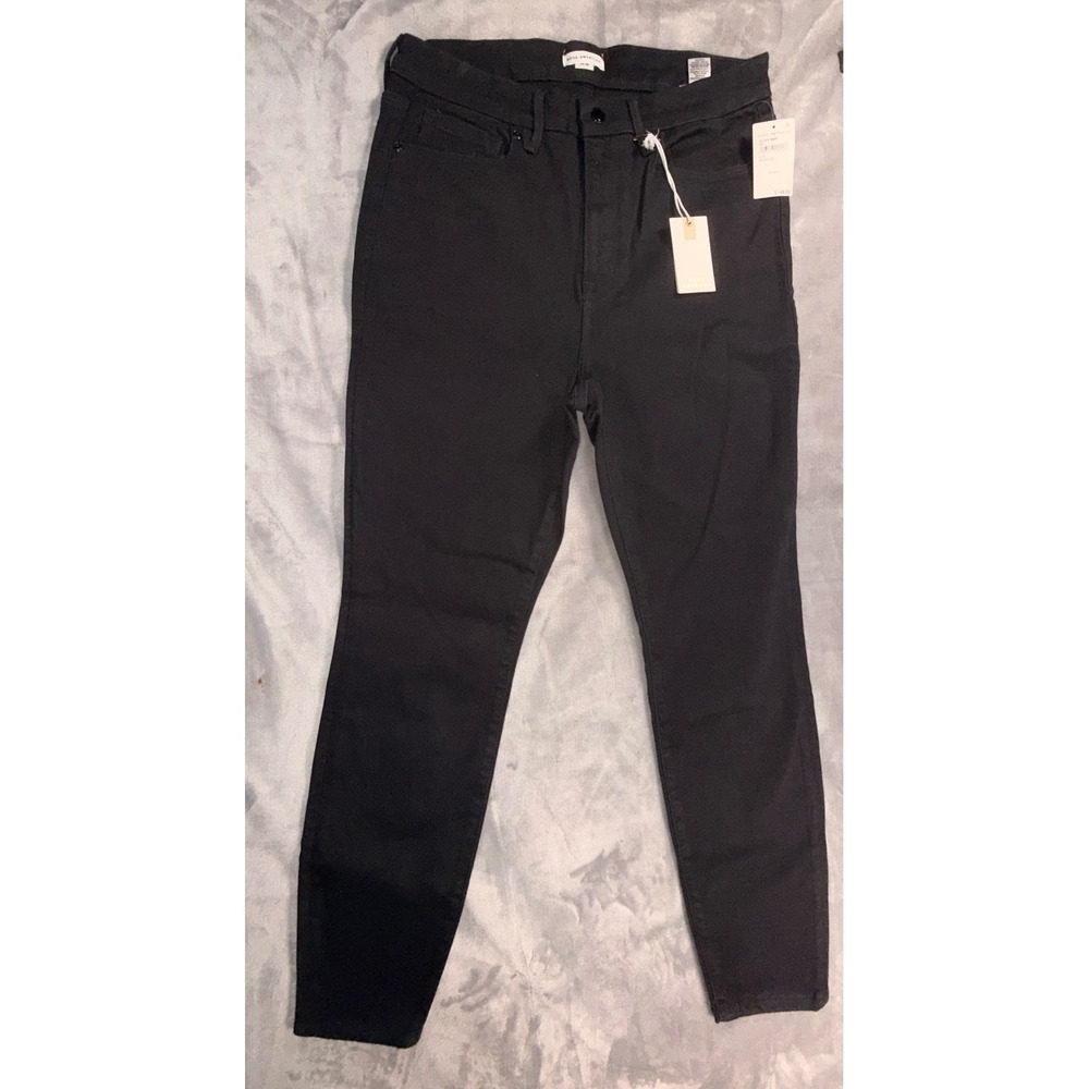 Good American Good Legs Skinny Jeans Black High Rise Sculpting Size 14-18 NWT